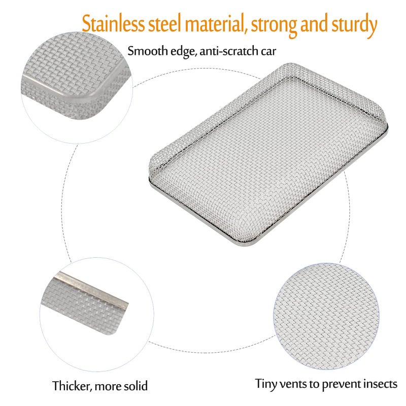 Swess RV Furnace Vent Cover Flying Insect Screen for Camper Vents Protects RV Furnaces from Insects Stainless Steel Mesh with Installation Tool - Image 3